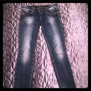Express Distressed Skinny Jeans 0R 👖